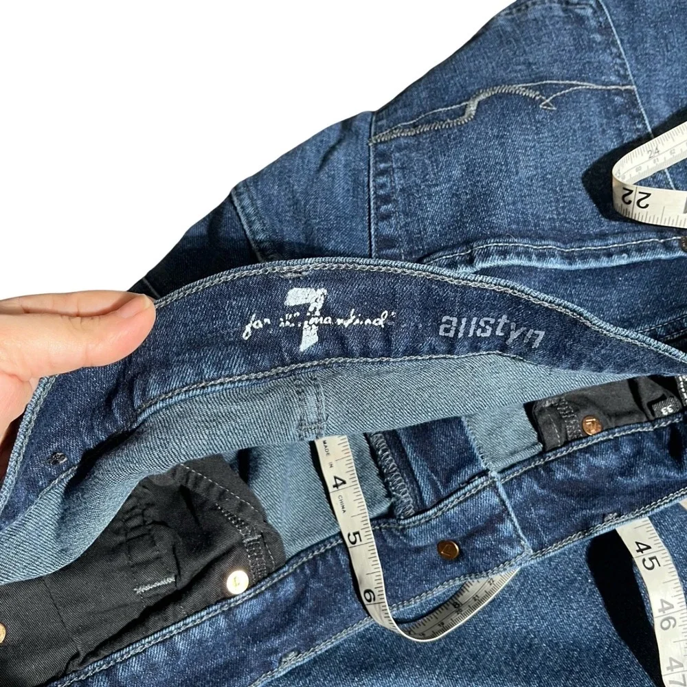 7 For All Mankind Austyn Relaxed Straight Leg Jeans Women’s 33 Dark Wash Denim
